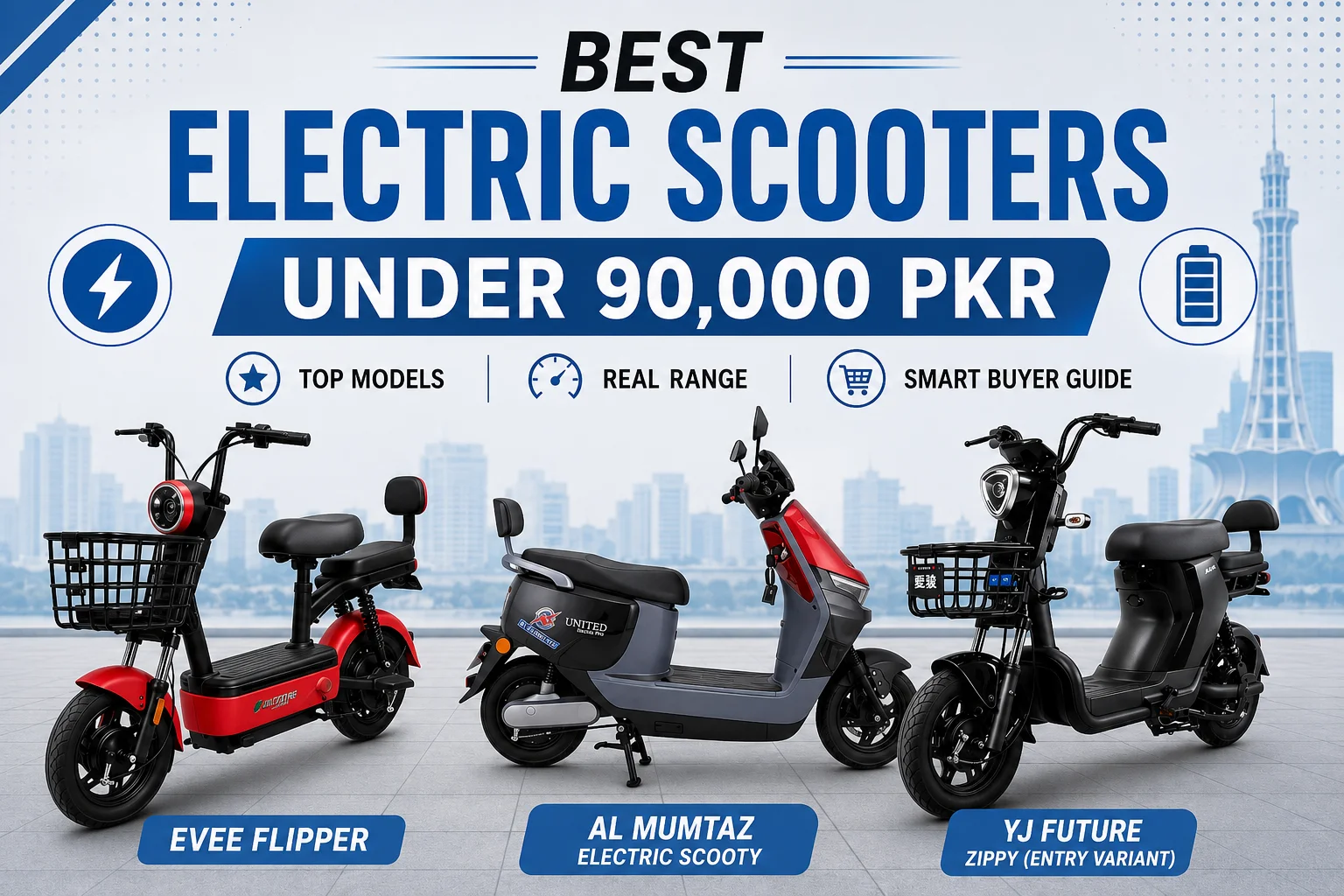 featured image of Best Electric Scooters Under 90000 PKR