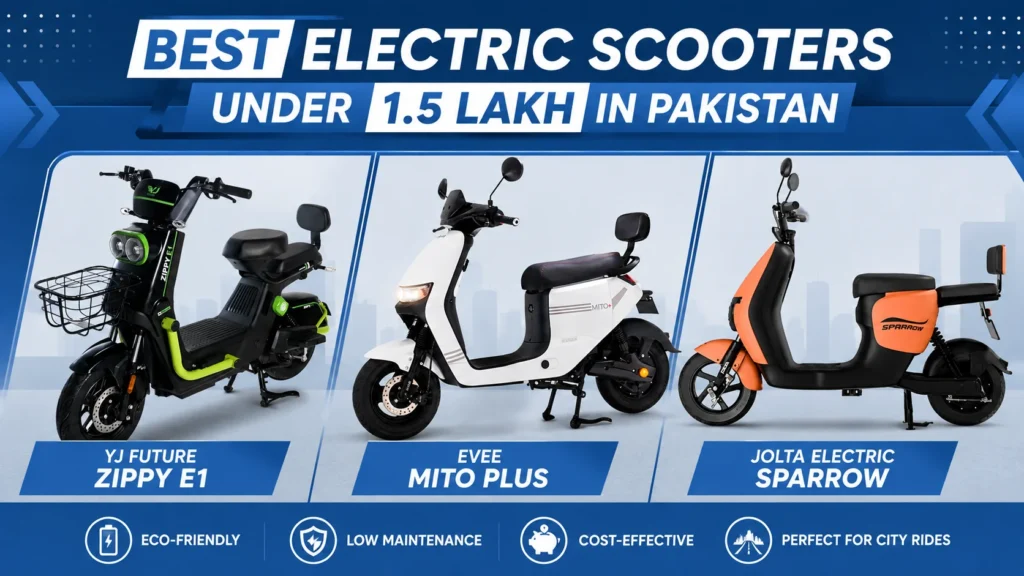 image showing Best Electric Scooter Under 1.5 lakh in Pakistan